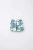 FISH PRINT BERMUDA SHORTS