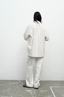OVERSHIRT WITH CONTRASTING TOPSTITCHING