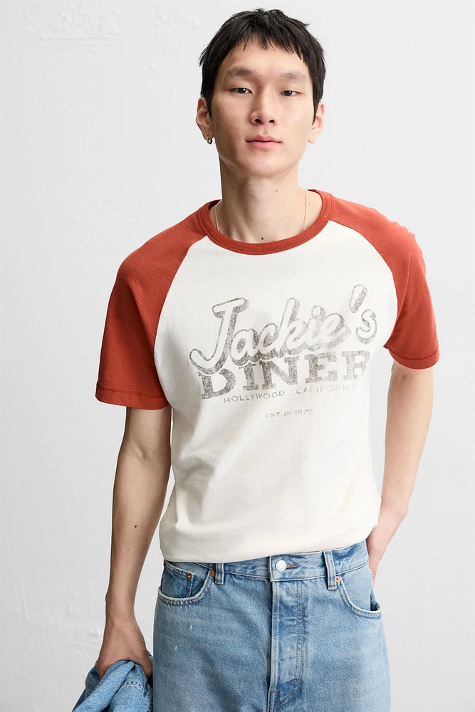 T-SHIRT IMPRIMÉ EFFET DÉLAVÉ
