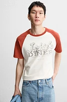 T-SHIRT IMPRIMÉ EFFET DÉLAVÉ