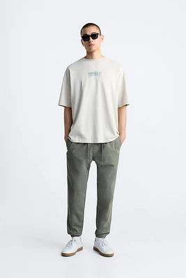 PANTALON DÉLAVÉ AVEC TAILLE JOGGING