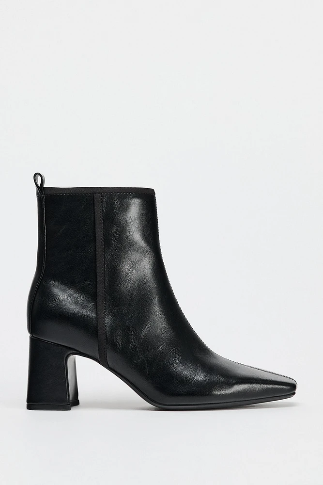 POINTED TOE HEELED ANKLE BOOTS