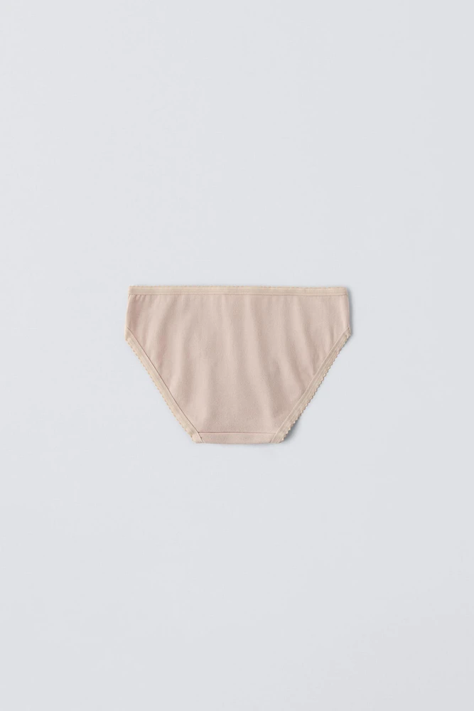 6-14 YEARS/ SIX-PACK OF FLOWER BRIEFS