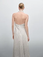 Robe midi encolure américaine dos ouvert