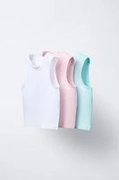 THREE-PACK OF BASIC SLEEVELESS T-SHIRTS