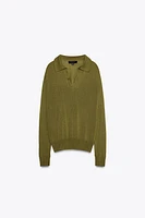 PLAIN KNIT JERSEY POLO SHIRT
