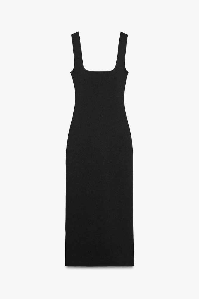 STRETCH SQUARE NECK DRESS