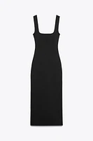 STRETCH SQUARE NECK DRESS