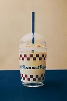 CHILDREN'S PIZZA TUMBLER WITH STRAW