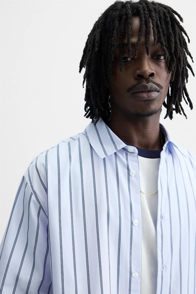 STRIPED SHIRT WITH EMBROIDERY