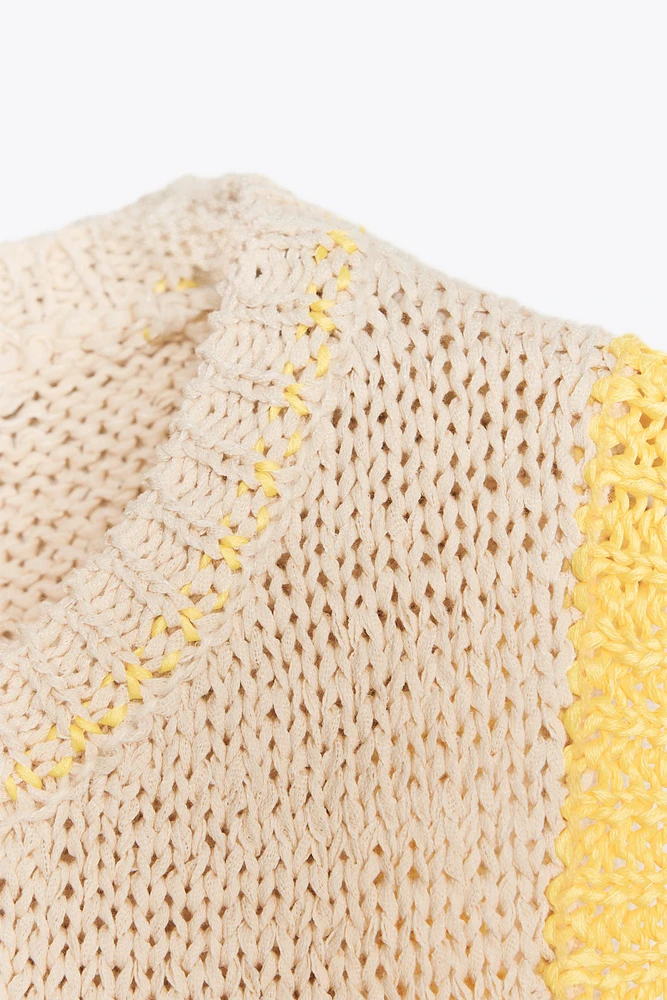 TOP CROP EN MAILLE