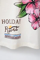 FLOWER PRINT T-SHIRT