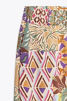 WIDE LEG PRINTED PANTS