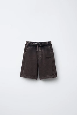 WORN EFFECT PLUSH SHORTS