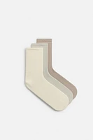 3-PACK RIB SOCKS