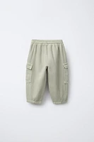 PANTALON EN SERGE CARGO