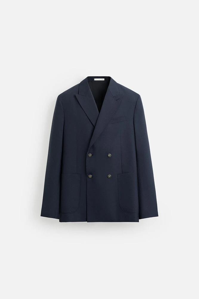 BLAZER CROISÉE AVEC LAINE