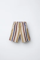 SHORT EN CROCHET À RAYURES