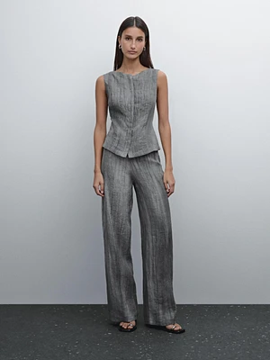 Pantalon 100 % lin
