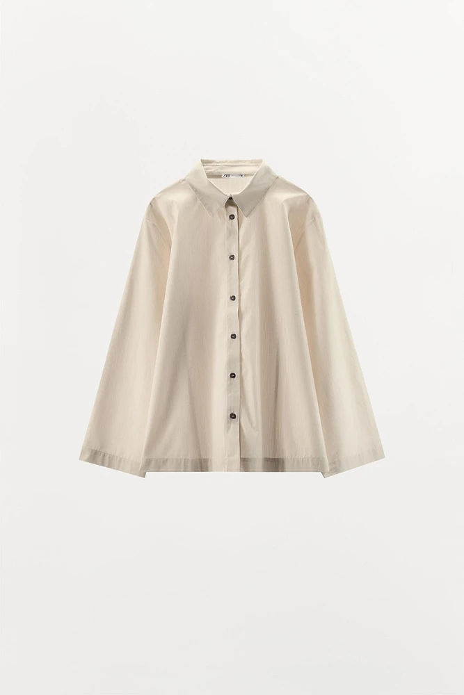 CHEMISE EN POPELINE À RAYURES