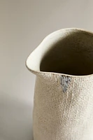 TEXTURED STONEWARE PITCHER