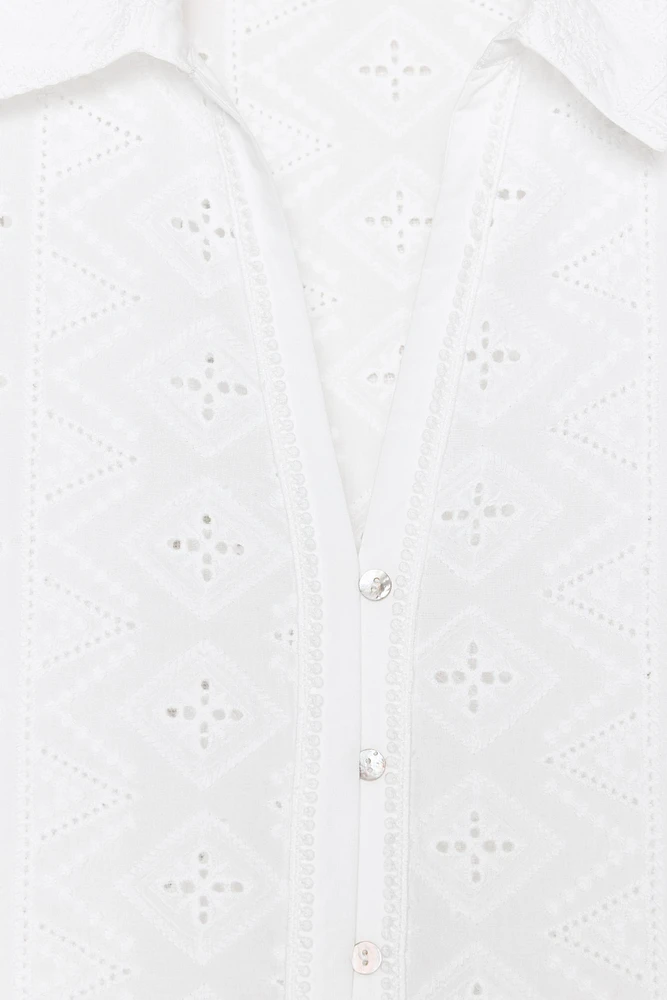 OPENWORK EMBROIDERY SHIRT