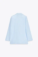 OPEN WRINKLE-EFFECT BLAZER