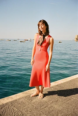 INTERLOCK MIDI DRESS