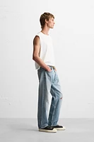 RIPPED REGULAR STRAIGHT FIT JEANS