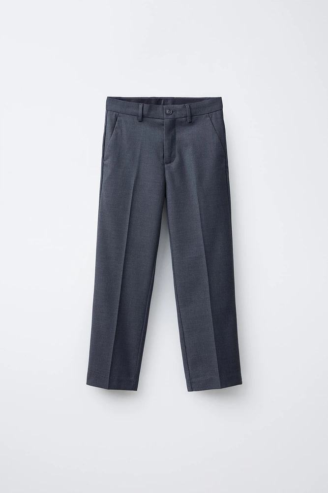 TEXTURED SUIT PANTS
