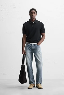 BASIC TEXTURED POLO SHIRT