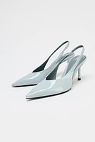 PATENT FINISH SLINGBACK SHOES