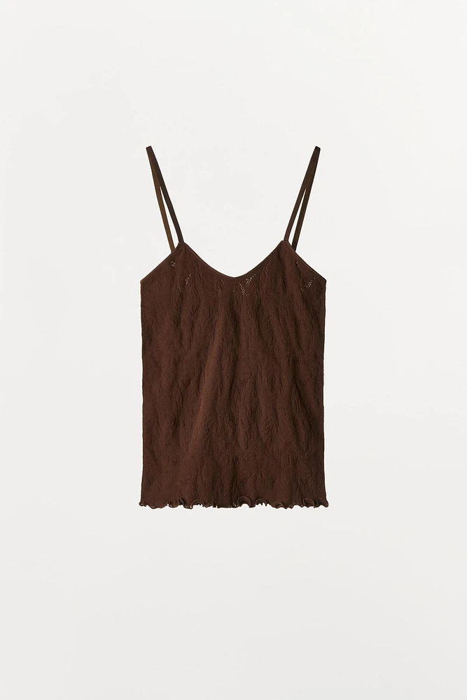 TOP À BRETELLES SANS COUTURE