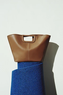 TOPSTITCHED MAXI TOTE BAG