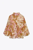 SEMI-SHEER PRINTED SHIRT