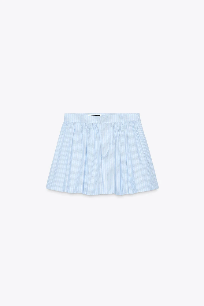 JUPE-CULOTTE À RAYURES VOLUMINEUSE