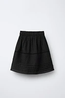 SWISS DOT MIDI SKIRT