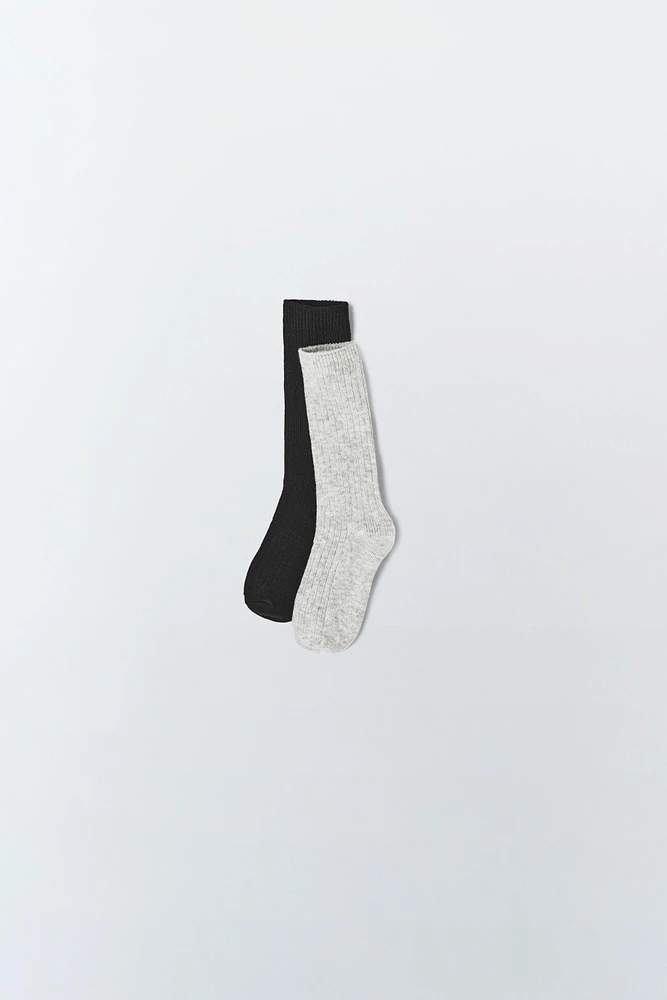 LOT DE DEUX CHAUSSETTES CÔTELÉES ÉDITION LIMITÉE