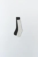 LOT DE DEUX CHAUSSETTES CÔTELÉES ÉDITION LIMITÉE