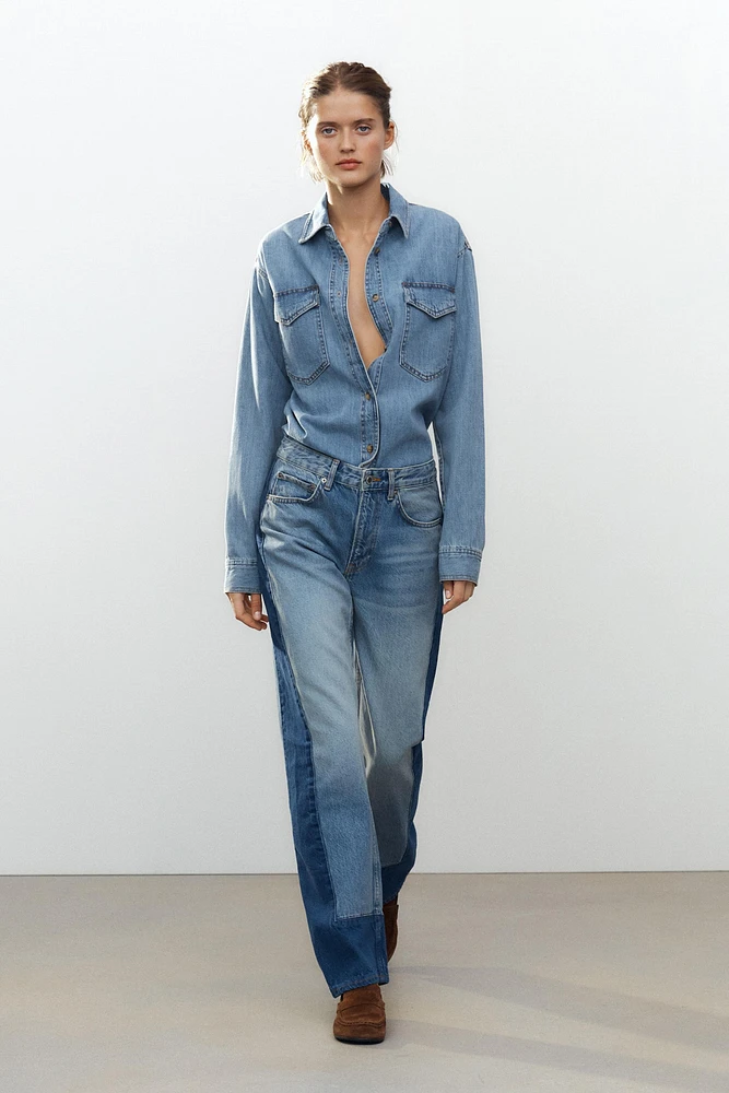 STRAIGHT CUT MID RISE JEANS ZW COLLECTION