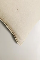 FADED-EFFECT LINEN PILLOW SHAM FOR QUILT