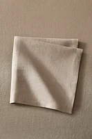 SET OF PLAIN-COLORED LINEN NAPKINS