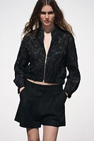 ORGANZA BOMBER JACKET