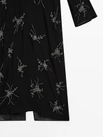 Robe midi fluide avec broderies
