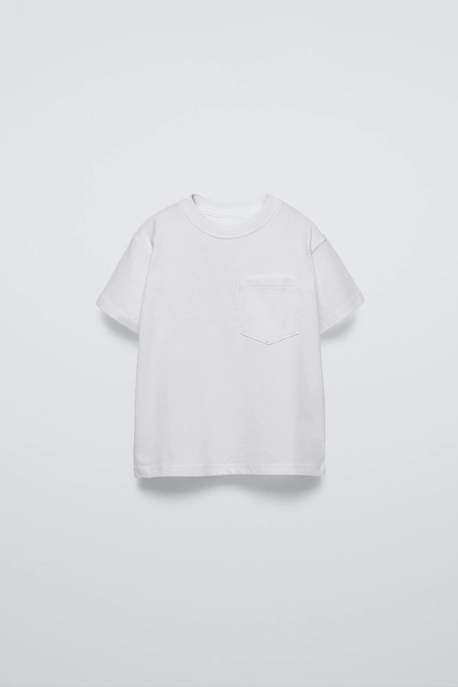 T-SHIRT UNI À POCHE