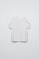 T-SHIRT UNI À POCHE