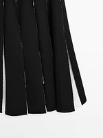 Long flowing linen blend dress