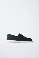 SPLIT LEATHER DECK SHOES