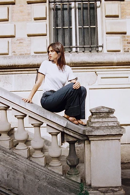 CONTRAST BOW T-SHIRT