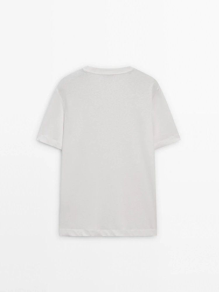 T-shirt léger en lin mélangé